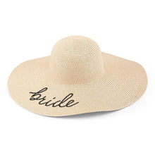 Load image into Gallery viewer, Bride floppy sun hat
